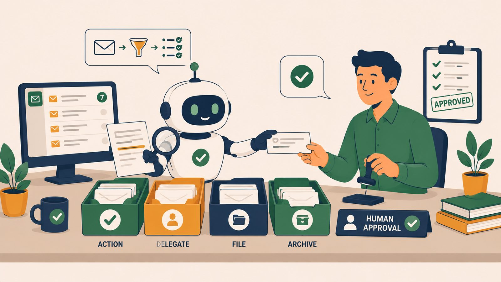 Illustration for the article AI Agents Explained: What They Actually Do for a Small Business