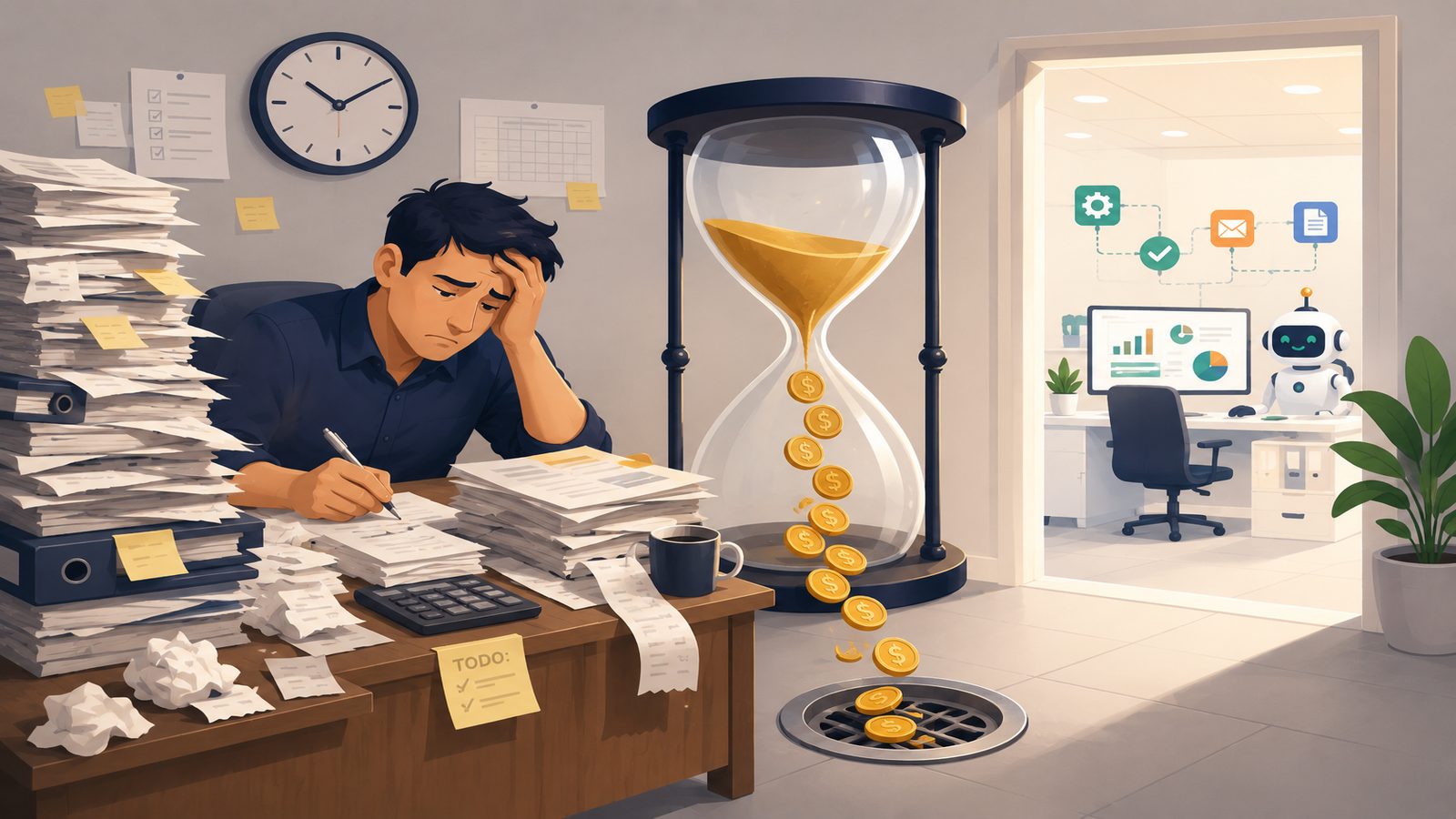 Illustration for the article The Real Cost of Manual Operations: A Calculator for Amazon Sellers
